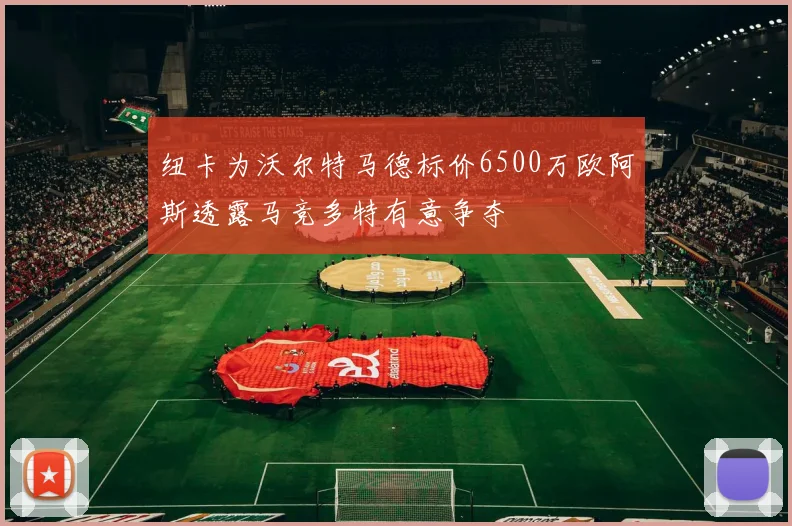 纽卡为沃尔特马德标价6500万欧阿斯透露马竞多特有意争夺